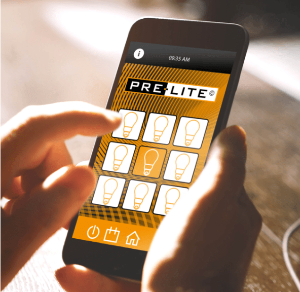 Pre-Lite Gebruiksvriendelijke lichtmanagementsysteem, middels een bedieningsapp voor een smartphone of computer. Pre-Lite Gebruiksvriendelijke lichtmanagementsysteem, middels een bedieningsapp voor een smartphone of computer.